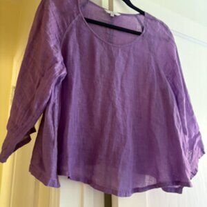 Kleen Lilac Linen Top Size M